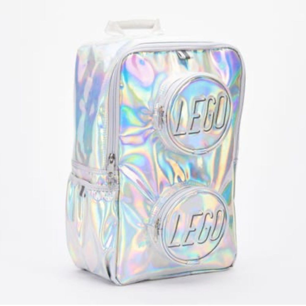 LEGO Silver Holographic Brick Backpack
